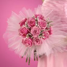Pink Rose Bridesmaid Bouquet