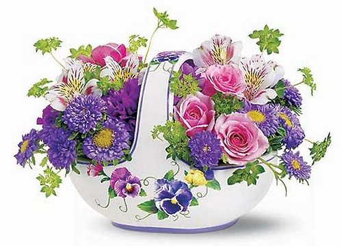 Sweet Pansy Basket